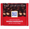 Ritter Sport Dark Chocolate with Whole Hazelnuts Bar, Natural, 3.5