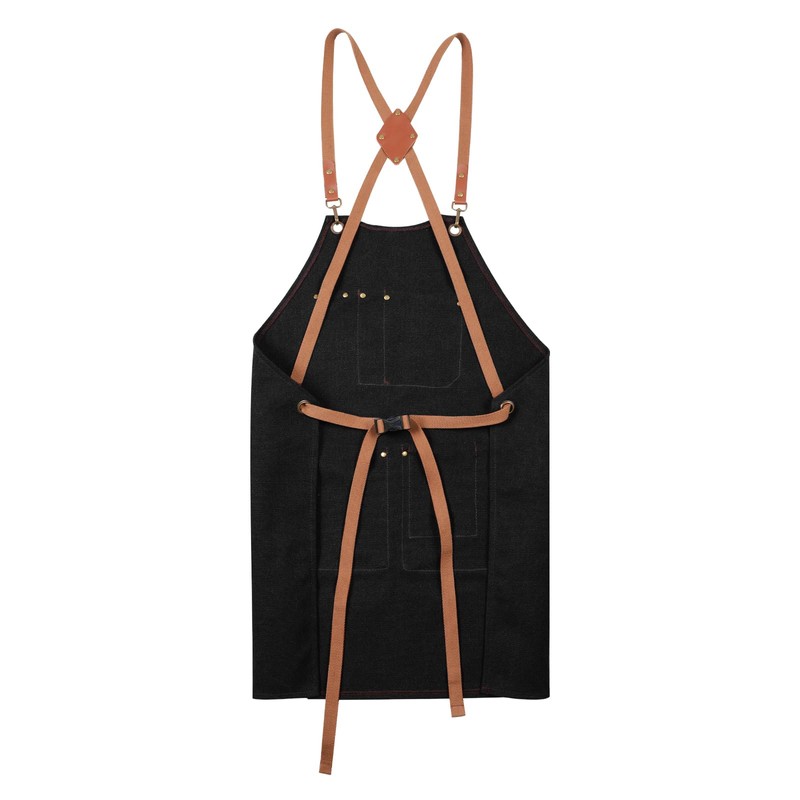 Two-tone work apron - heavyweight cotton canvas with multiple pockets