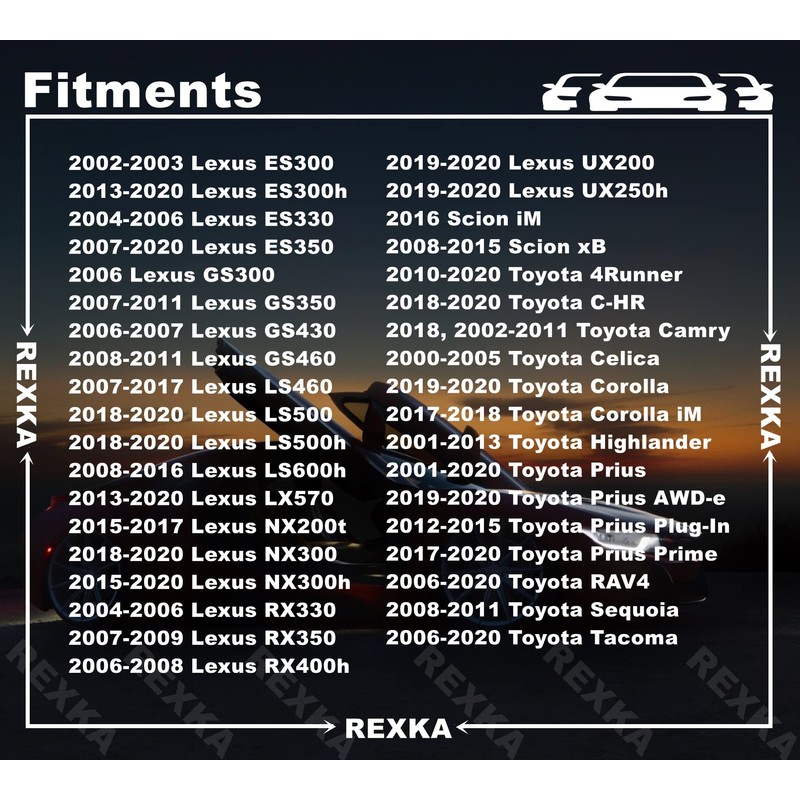 Rexka 10pcs Fuel Door & General Purpose Specialty Rivet Compatible