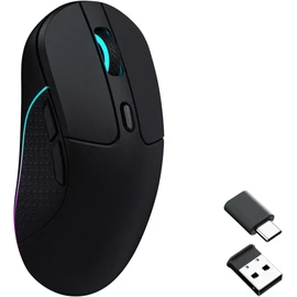 Keychron M3 Wireless Mouse, PAW3395 Sensor, Programmable Macro Button, 26,000 DPI Support, 2.4 GHz/Bluetooth 5.1 Support, 79g Lightweight, Ergonomic Design (Black)