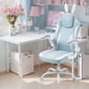 Dowinx Gaming Chair with Cute Bunny Ears, Pink Game Chair