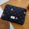 jingyuKJ Puffy Laptop Sleeve Bow Quilted Laptop Carrying Case Puffer