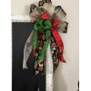 Handmade Large Christmas Wreath Bows, handmade Velvet Ribbon for mailbox