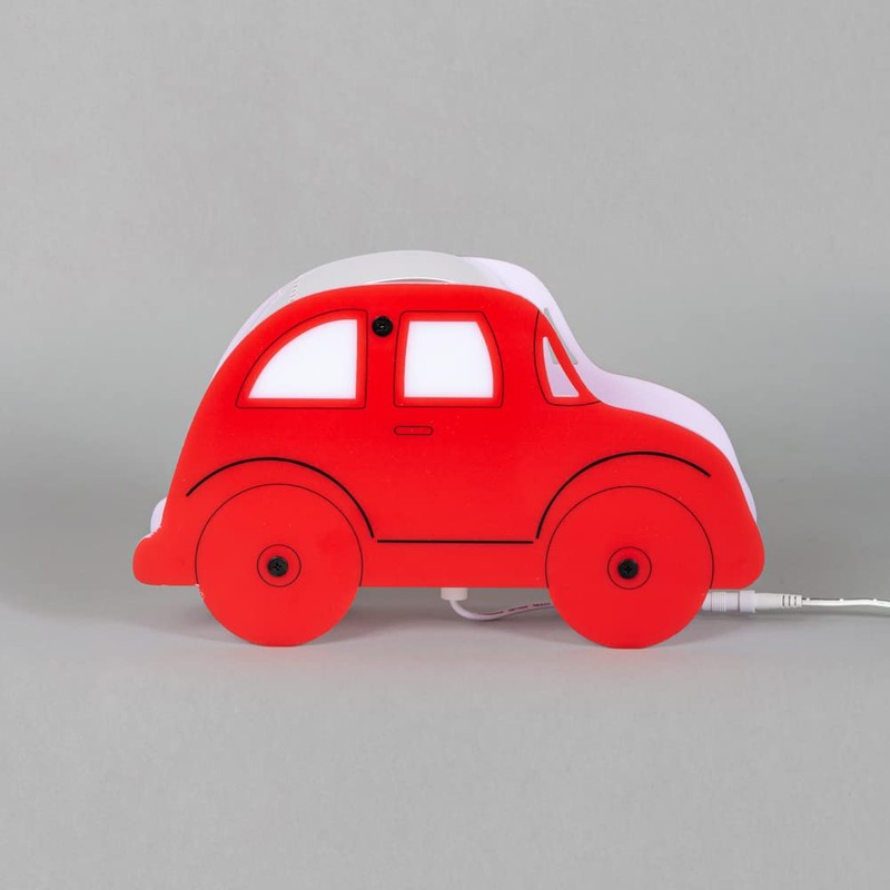 LITECRAFT Glow Car Table Lamp Children's Bedside Lighting - Red