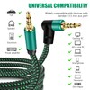 OUGCYG Aux Cable 5m 3.5mm Audio Mic Lead 90 Degree