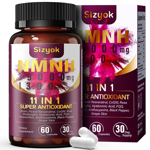 11-in-1 NMNH (Dihydronicotinamide Mononucleotide), 600mg per Serving, NAD+ Supplement with
