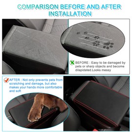 Ruiya Compatible with VW Polo MK6 AW1 GTI 2018-2024 Centre Armrest Cover, Centre Console Armrest Covers, Armrest Covers, Centre Console, Armrest Cover, VW Polo Accessories