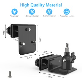 VOMENC Gutter Bracket Mount for Reolink Argus PT 3MP/4MP/5MP/2K,Reolink Argus PT 4K/8MP, Reolink Go PT Ultra Camera and Solar Panel (1pack,Black)
