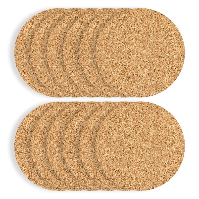 Blank Cork Coaster Set of 12,Round Cork Coaster Set Cup