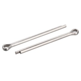 sourcing map Split Cotter Pin, 3mm x 45mm Stainless Steel Clip Fastener Fitting for Automotive, Mechanics, Silver Tone, 60Pcs