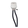 B&P Lamp® White On-Off Button Rotary Switch with 6" Leads