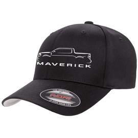2021 2022 2023 Ford Maverick Pickup Truck Flexfit 6277 Athletic Baseball Fitted Hat Cap Black L/XL