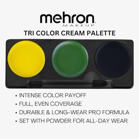 Mehron Paleta de maquillaje tricolor para Halloween (Ghoul/Bruja)