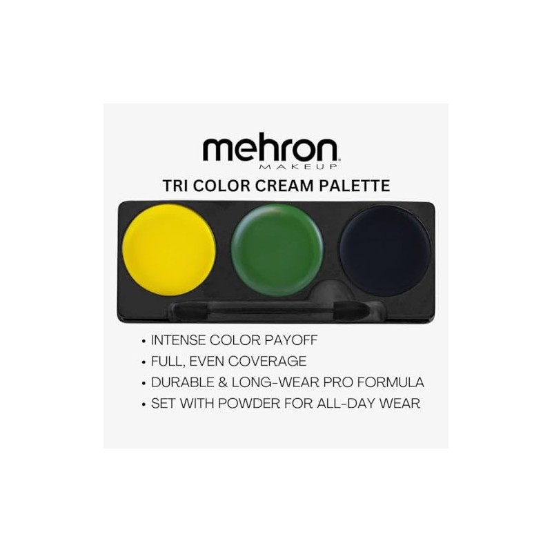 Mehron Paleta de maquillaje tricolor para Halloween (Ghoul/Bruja)