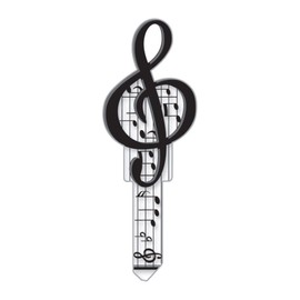 Lucky Line Key Shapes, MUSIC, House Key Blank, KW1/11, 1 Key (B125K)