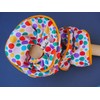 MeiMei Multicolor Spotty Dot Yellow Circle Pattern Children Scrunchies, Hair