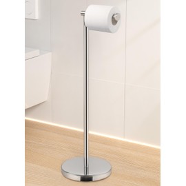 KES Toilet Paper Holder Free Standing 26" H (Taller Version), Toilet Paper Holder Stand with Weighted Base for Bathroom, Rustproof 18/8 Stainless Steel Polished Finish, BPH283S66