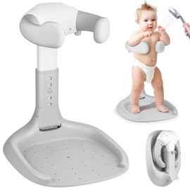 Foldable Baby Shower Stand, Anti-Slip Baby Shower Standing Support, Adjustable Baby Shower Stand, Soporte para Bañera de Bebé, Baby Bathtub with Stand Ideal Gift for Infants 6-36 Months (Grey)