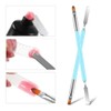 Nail Brushes, 2Pcs Nail Art Brushes, Dual-Ended Polygel Brush &
