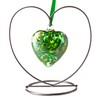 May Emerald 8cm Birthstone Glass Heart
