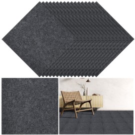 Tondiamo 24 Pcs Self Adhesive Square Carpet Tiles 12" x 12" Non Slip Peel and Stick Carpet Floor Tile DIY Flooring for Kitchen, Dining Room, Home Furnishings Floor
