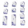 10PCS Key Caps Dye Sublimation Processblue and White Porcelain Style