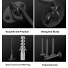 TOPYWMSP Hook and Eye Latch 1pcs 8 Inch Black Stainless