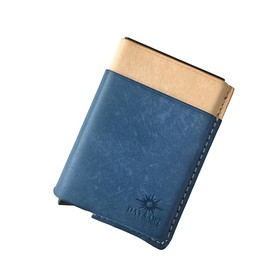Days Art Slide Card Case, Leather Wallet, Mini Wallet, Small Wallet, Leather Wallet, RFID Skimming, Unisex, Genuine Leather, Italian Leather, Cashless, Men's Wallet, Black, Brown, Dark Brown, Blue,