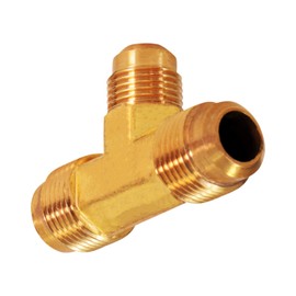 highcraft G44S-121238 Flare Tee Pipe Fitting 1/2" x 3/8" O.D. Connections Brass