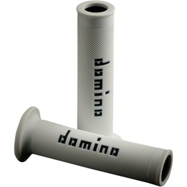 Domino handlebar grip race type (TZ grip) 126mm thermo-plastic rubber white X black A01041C4046