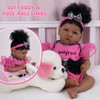 Milidool Black Reborn Baby Dolls Girl Lifelike Weighted African American