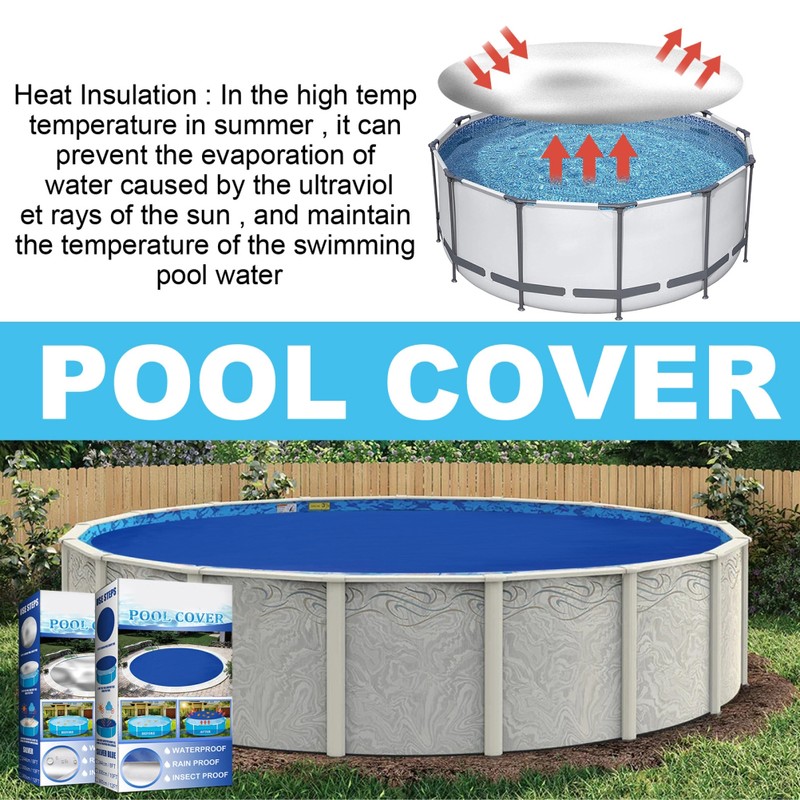 Round Swimming Pool Dust Cover Solar Heating Protector Dust Proof