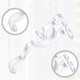 Valance Clips ZZLZX 10PCS 2-1/2" Clear Plastic Window Blinds Hidden Clip Retainer Holder for Horizontal Blinds Valance
