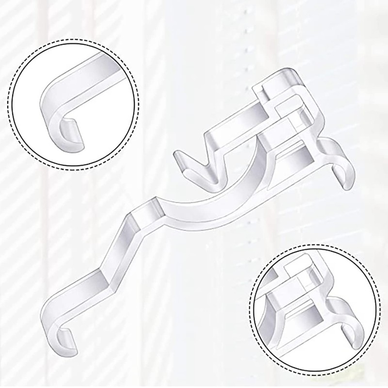 Valance Clips ZZLZX 10PCS 2-1/2" Clear Plastic Window Blinds Hidden