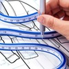 Laroal Flexible PVC Ruler 60cm Bendable Curve Ruler - Clearly
