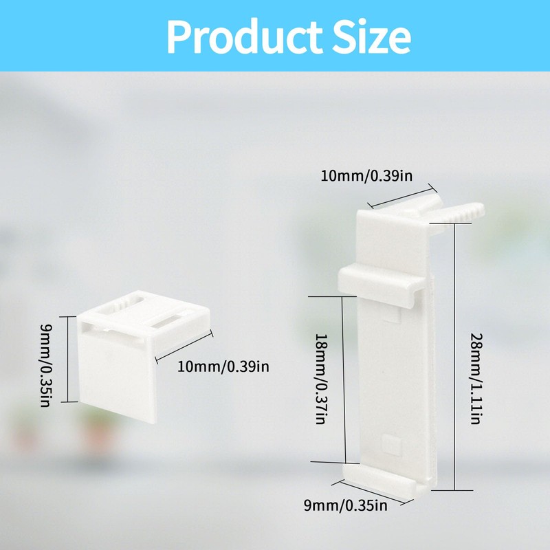 RAFIYU Pack of 8 Clamp Holders for Klemmfix Roller Blind