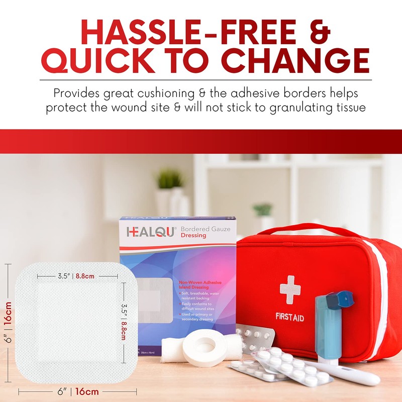 Healqu HEALQU Island Dressing - 6"x6", 30 Count - Bordered