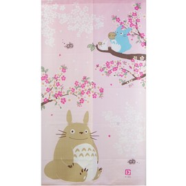 Ghibli Curtain, My Neighbor Totoro "Four Seasons Curtain, Cherry Blossoms Dancing" [IT][DM] Size: Approx. 33.5 x 59.1 inches (85 x 150 cm), Studio Ghibli Curtain, Shop Curtain