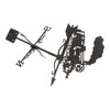 Garden Weathervane Roof Outdoor Metal Wind Vane Decoration for Yard