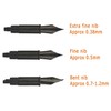Set of 3 Hongdian Fountain Pen Black Nibs (Fine, Extra