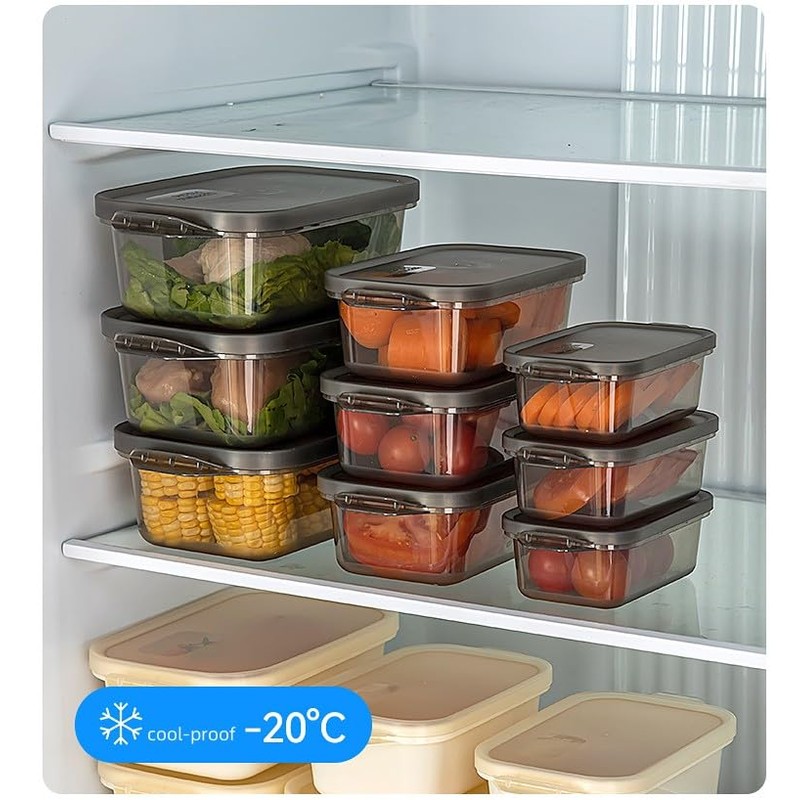 Yutry&lyin 3PCS Rectangle Plastic Food Storage Box Sets with Lids,