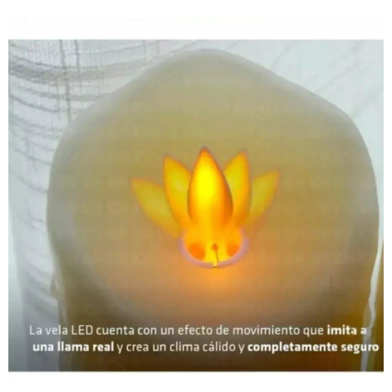 12 Velas Luz Led Ámbar Derretidas Navidad Halloween 9cm