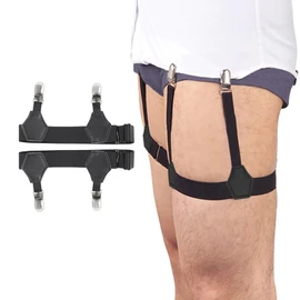 SupSuspen Sock Garters for Men Belt Suspender Adjustable Elastic with Non-slip Clip