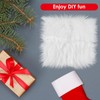 WLLHYF 12 Inches Faux Fur Fabric Squares, Area Rug Shaggy