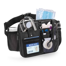 Damero Nurse Pouch, Waist Pouch, Nurse Bag, Work Use, Care, Operation, Apron Bag, Seat, Black