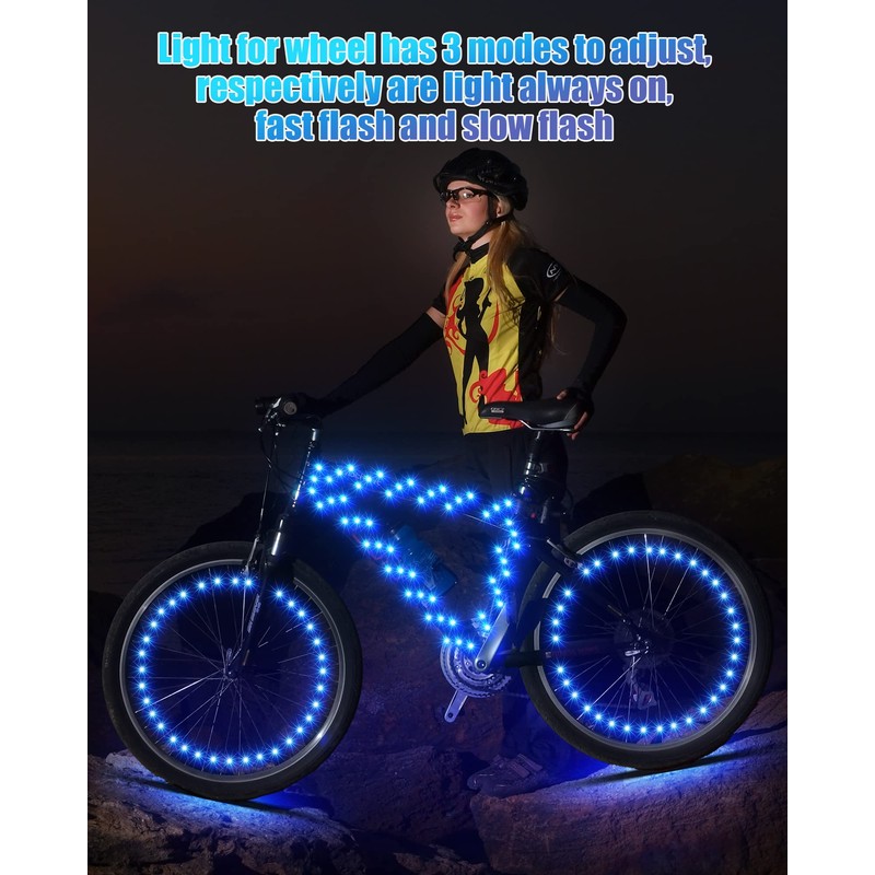 Woanger 3 Pcs LED Bike Lights for Night Riding Bicycle