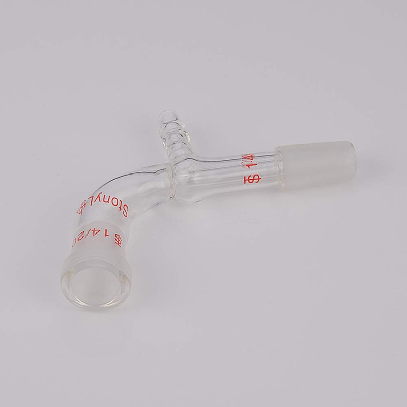 StonyLab Glass Vacuum Take Off Adapter, 105° Bent, Short Stem