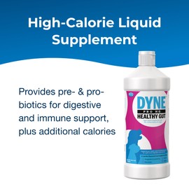 PetAg Dyne PRO HG Healthy Gut for Dogs & Puppies 8 Weeks & Older - 32 oz - High Calorie Liquid Nutritional Supplement with Pre- & Post-Biotics - Supports Endurance & Gut Health - Sweet Vanilla Flavor