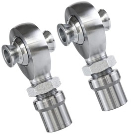 GaiRen 1 1/4'' Heim Joints Rod End Kit, 1.25'' Pair of Right and Left Hand Thread Chromoly Joints Heat Treated Chromoly with Round Tube Adapter, High Misalignment Spacer