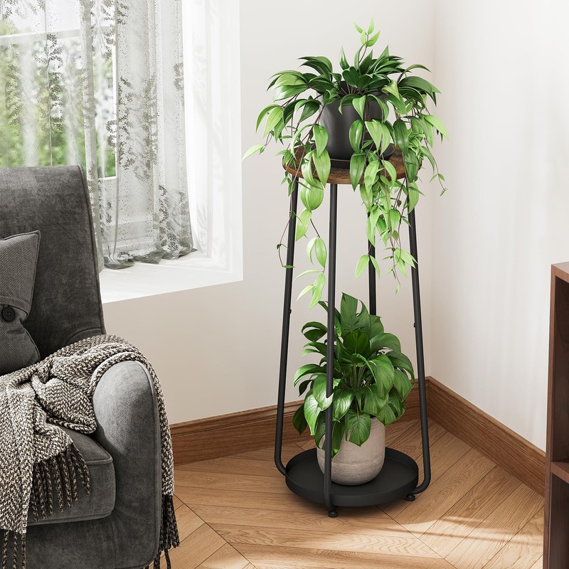 YINMIT 2 Tier Plant Stand Indoor, 30" Tall Plant Stands,